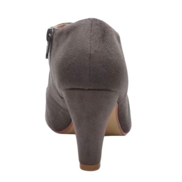 JOURNEE COLLECTION PIPER Women's Cagey Upper Ankle Boot Heel Booties Grey Size 9 - Picture 8 of 10